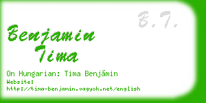 benjamin tima business card