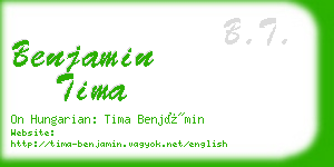 benjamin tima business card